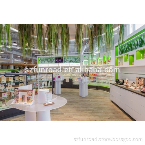 Cosmetic Shop Retail Wooden Cosmetic Display Shelf and Display Cabinet